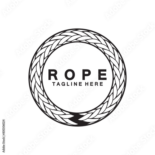 Round circle rope icon symbol Vector isolated on white background.