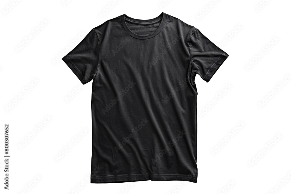 a black t-shirt on a white background a black t-shirt on a white background