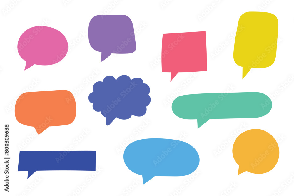 Message Bubbles Multiple Colours Set Message Bubbles Multiple Colours Set