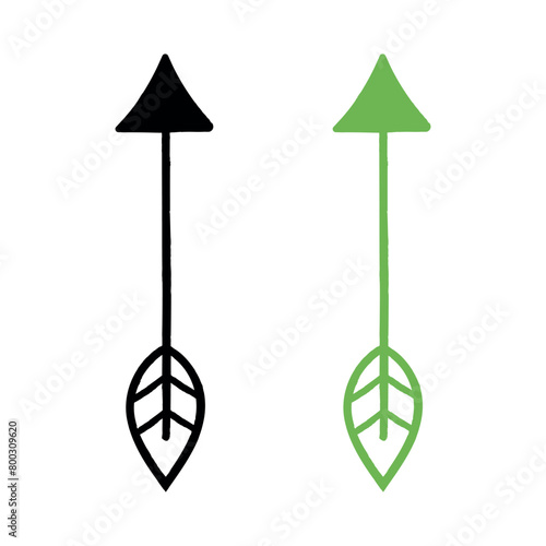 Leaf Arrow Black And Green