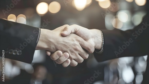 Businessmen shaking hands with partner. Concept Business Partnerships, Professional Collaboration, Handshake Agreement