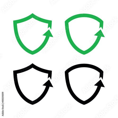 Shield Arrows Black And Green Set