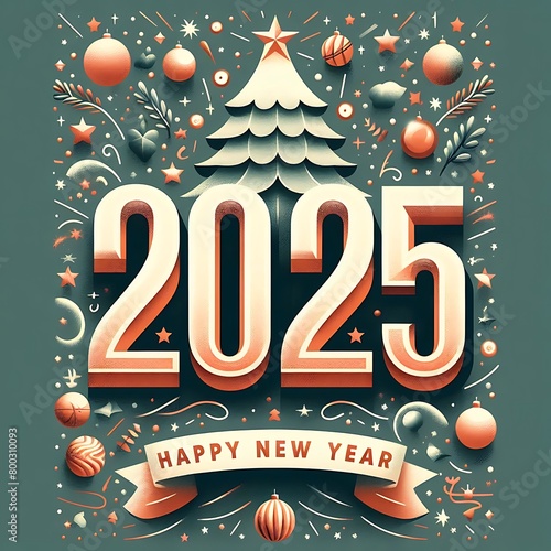 new year 2025 card