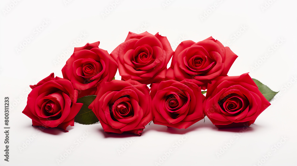 Roses are isolated on a white background in this Valentine's Day card. Roses are isolated on a white background in this Valentine's Day card.