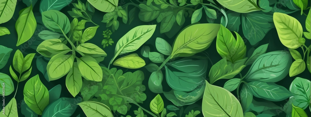 Leafy green background illustration for sustainable and eco-friendly designs.