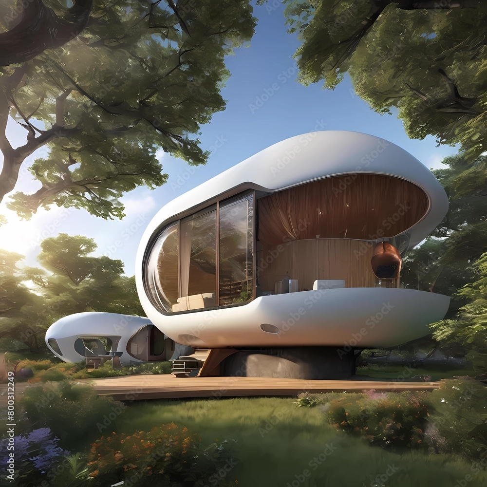 Capsule shaped tree house Capsule shaped tree house