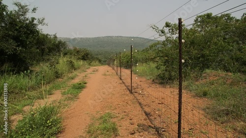 electric fence to protect Akagera national wildlife park photo
