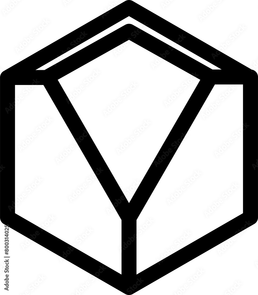 Triangle line bold. Geometric graphic element Triangle line bold. Geometric graphic element