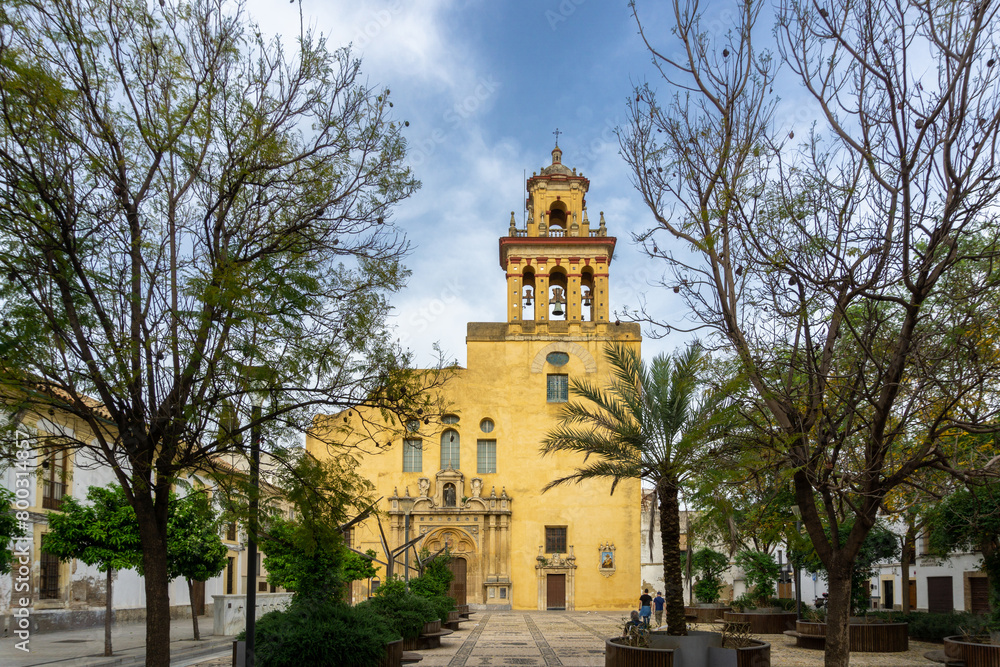 Fototapeta premium Church of San Agustin (Iglesia de San Agustín). Jewel of Baroque Cordoba, Andalusia, Spain.