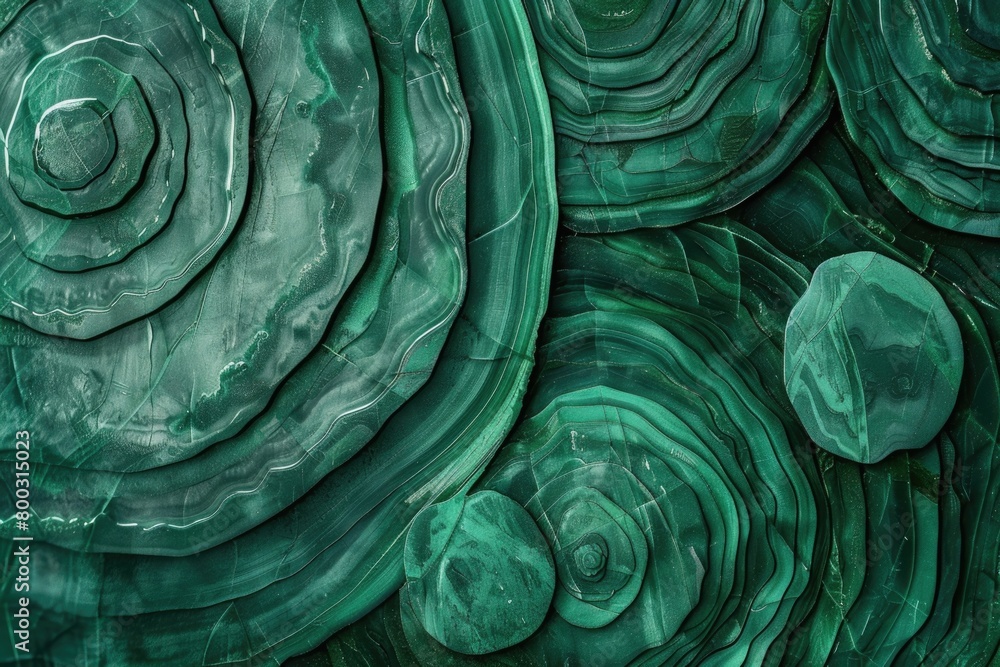 Obraz premium Jade stone background green circular patterns for background or texture macro
