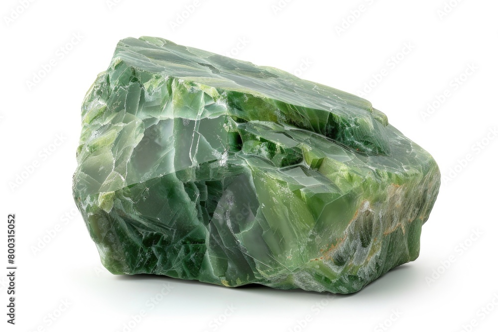 Minerals Jade Nephrite isolated on white background Minerals Jade Nephrite isolated on white background