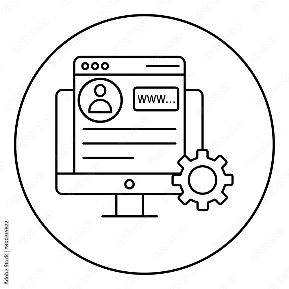 Bespoke Web Design Services, Tailored Online Presence, illustration, icon Bespoke Web Design Services, Tailored Online Presence, illustration, icon