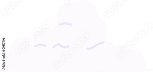 夏をイメージしたデフォルメした入道雲のイラスト