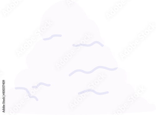 夏をイメージしたデフォルメした入道雲のイラスト