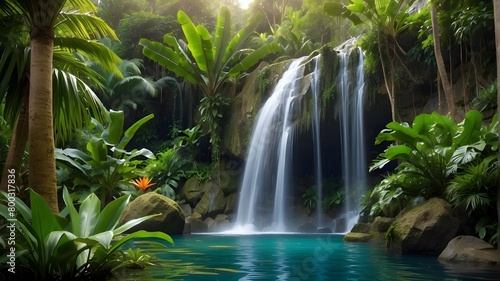 waterfall in the jungle