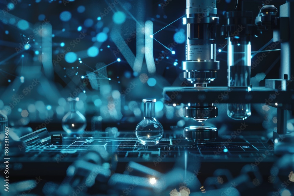 microscope in laboratory microscope in laboratory