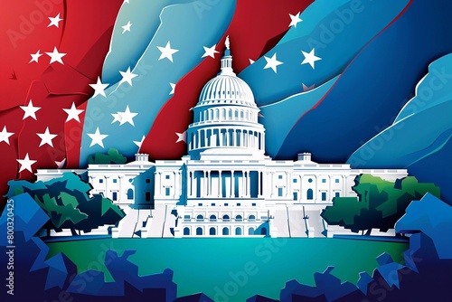 Presidents Day background design for signs, posters, greeting cards.