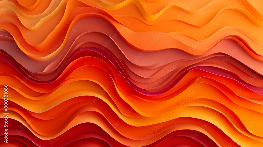 3D abstract background with orange and red waves. Paper cut style. 3D abstract background with orange and red waves. Paper cut style.