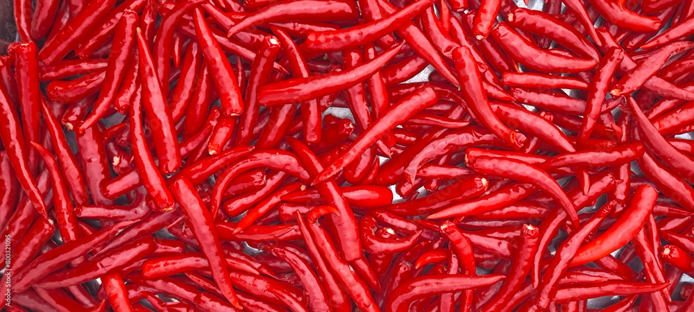 Fototapeta premium Red chilli for spicy cooking, background