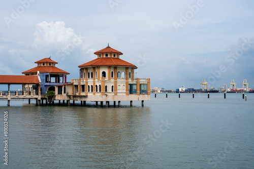 A Pier Building of George Town on Penang Island in Malaysia Asia