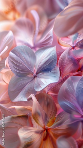 Warm Petal Dream: Dream amidst the comforting warmth of wildflower mophead hydrangea's petals. © BGSTUDIOX