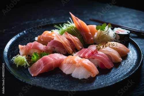 Food Photography of a Sushi Plate