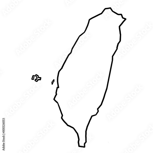 Taiwan map outline