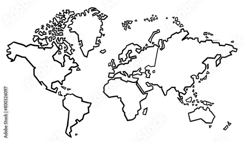 Fotografi World continent map