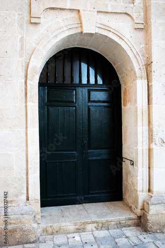 typical vintage Menorca door in stone building © Ian