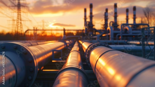 There's a gas power plant with gas pipelines.