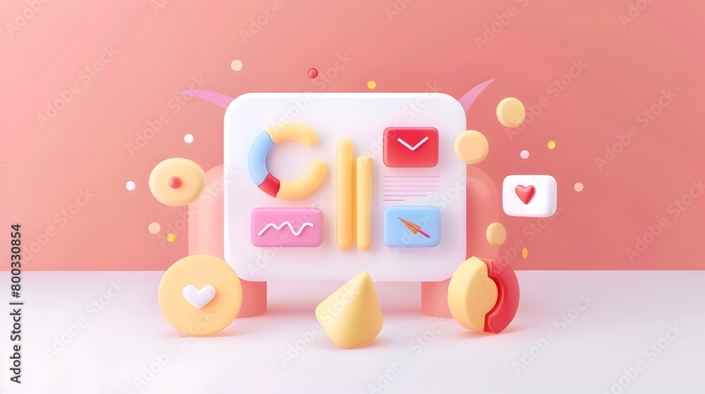 Detailed 3D Scatter Plot Visualizing Market Trends and Consumer Data Points Against Minimalist Detailed 3D Scatter Plot Visualizing Market Trends and Consumer Data Points Against Minimalist