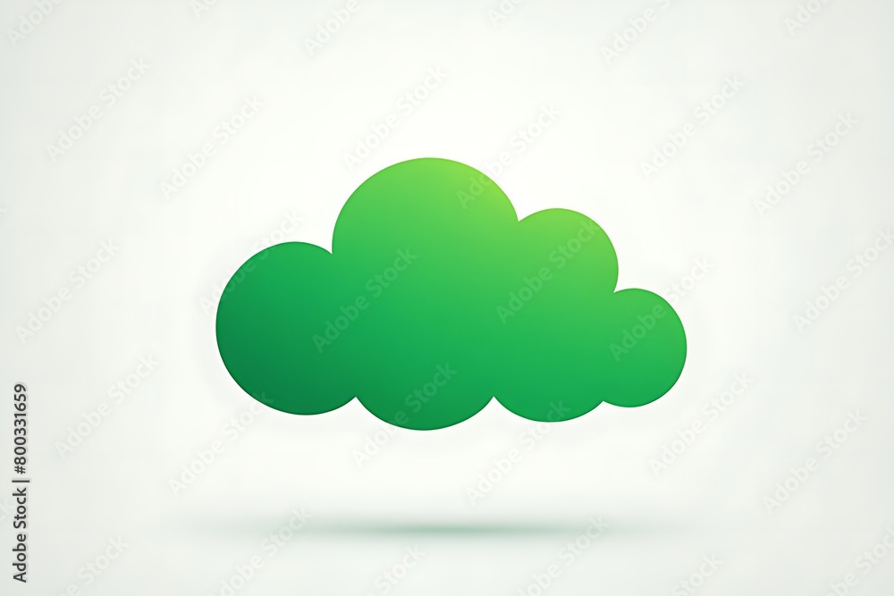 Abstract green cloud isolated on white background. Cartoon illustration, gradient Abstract green cloud isolated on white background. Cartoon illustration, gradient