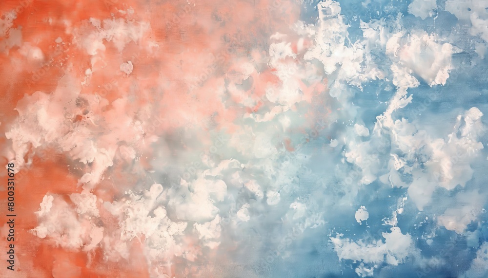 Fototapeta premium Tranquil pond reflects sky hues in ethereal lilac and pale green spring abstract view.