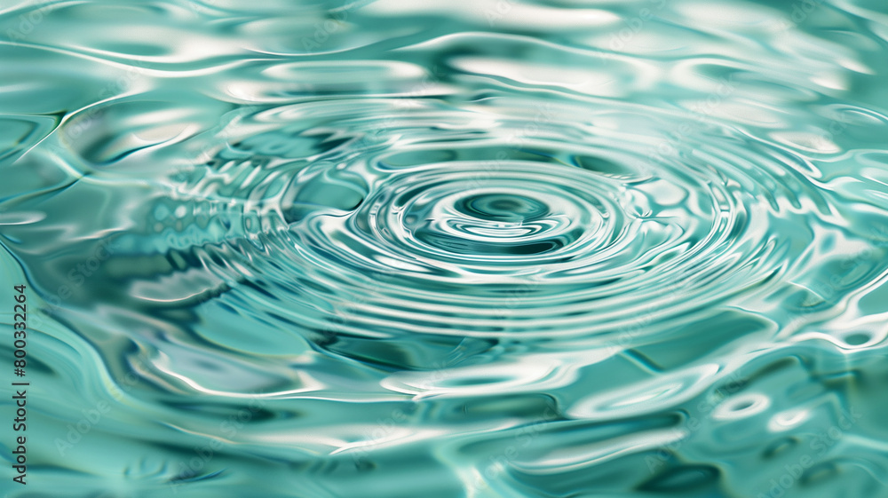 Light blue water ripples with circular shapes on a pastel green background Light blue water ripples with circular shapes on a pastel green background