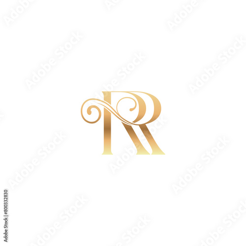 RR logo design, RR elegant initials logo
