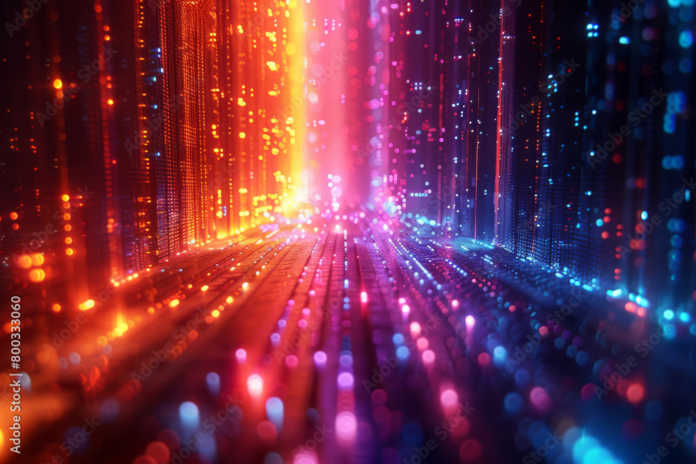 Luminous abstract background symbolizing a 5G network in action, data traveling at high speed, modern internet connectivity Luminous abstract background symbolizing a 5G network in action, data traveling at high speed, modern internet connectivity