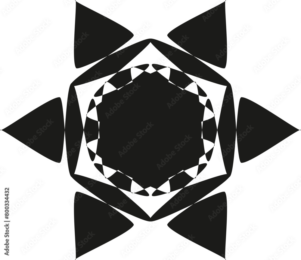 Geometric black starburst vector design Geometric black starburst vector design