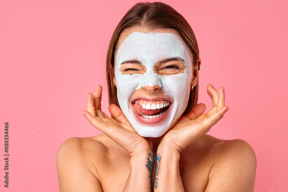 Cosmetology, beauty and spa treatment. Woman in lingerie on pink background. Cosmetology, beauty and spa treatment. Woman in lingerie on pink background.