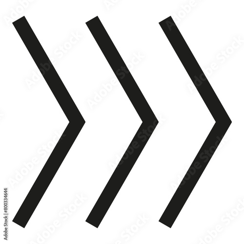 Black chevron arrows sequence vector illustration