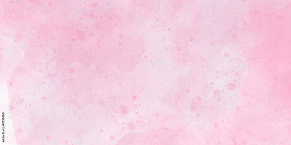 abstract beautiful pink watercolor sky vector cloudy background. summer cloudscape fantasy heaven space wallpaper clouds view light violet canvas design.