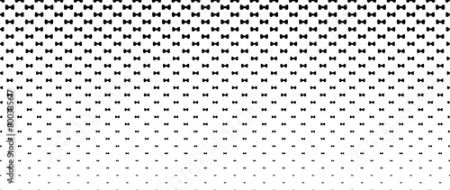 Blended  black bows on white for pattern and background   Father s day concept  Halftone effect.