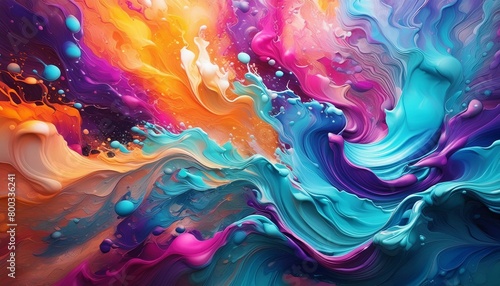 Hyper realistic abstract painting art background. photo