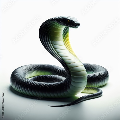 snake cobra on white
