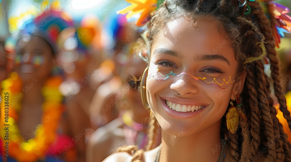 An exuberant individual radiates joy amidst a colorful pride parade, symbolizing diversity and freedom,lgbt concepts. An exuberant individual radiates joy amidst a colorful pride parade, symbolizing diversity and freedom,lgbt concepts.