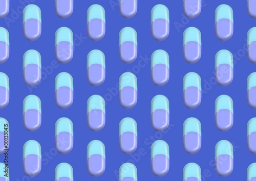 Pattern with pills. A postcard with pills. Seamless pattern with colored capsules. Background. Color pattern. Tablets. Tablet