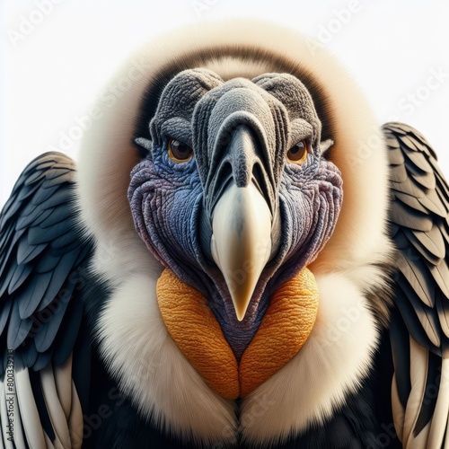 bald eagle in flight on white © Deanmon