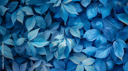 Wallpaper Mural Blue color Leafs in garden background, macro pattern. Torontodigital.ca