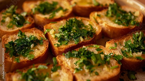Grilled bread slices, Generative AI