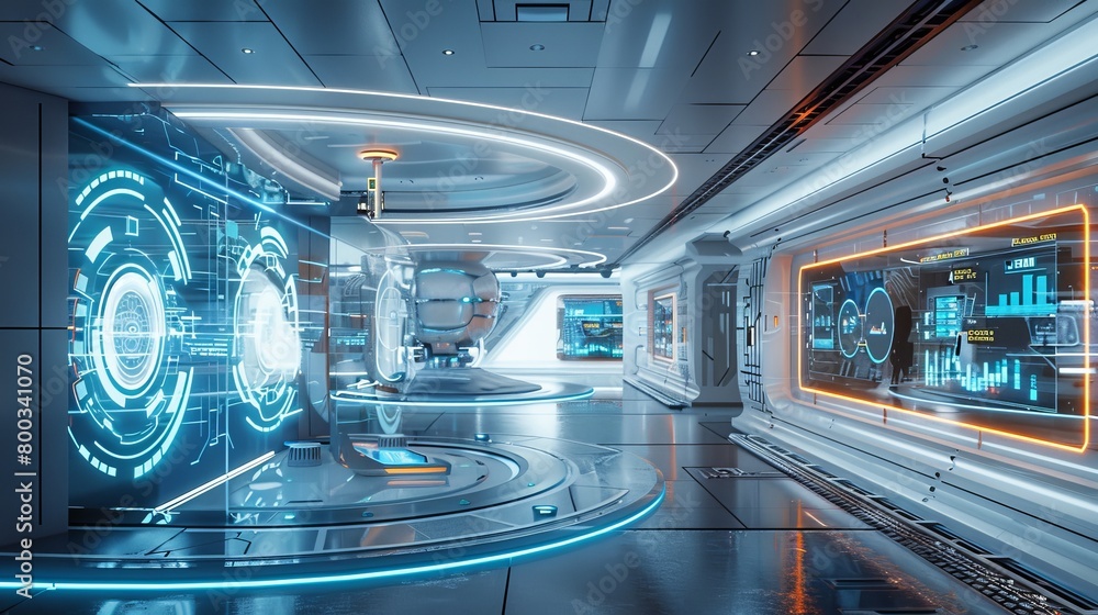 Craft an image depicting a smart bank of the future Craft an image depicting a smart bank of the future