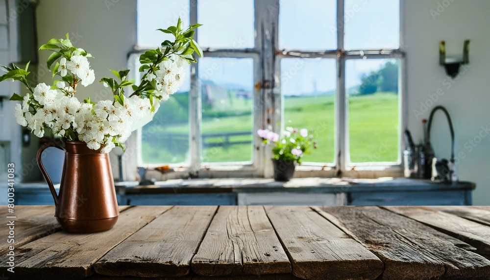 Rustic Elegance: Country House Table Display for Product Promotion Rustic Elegance: Country House Table Display for Product Promotion